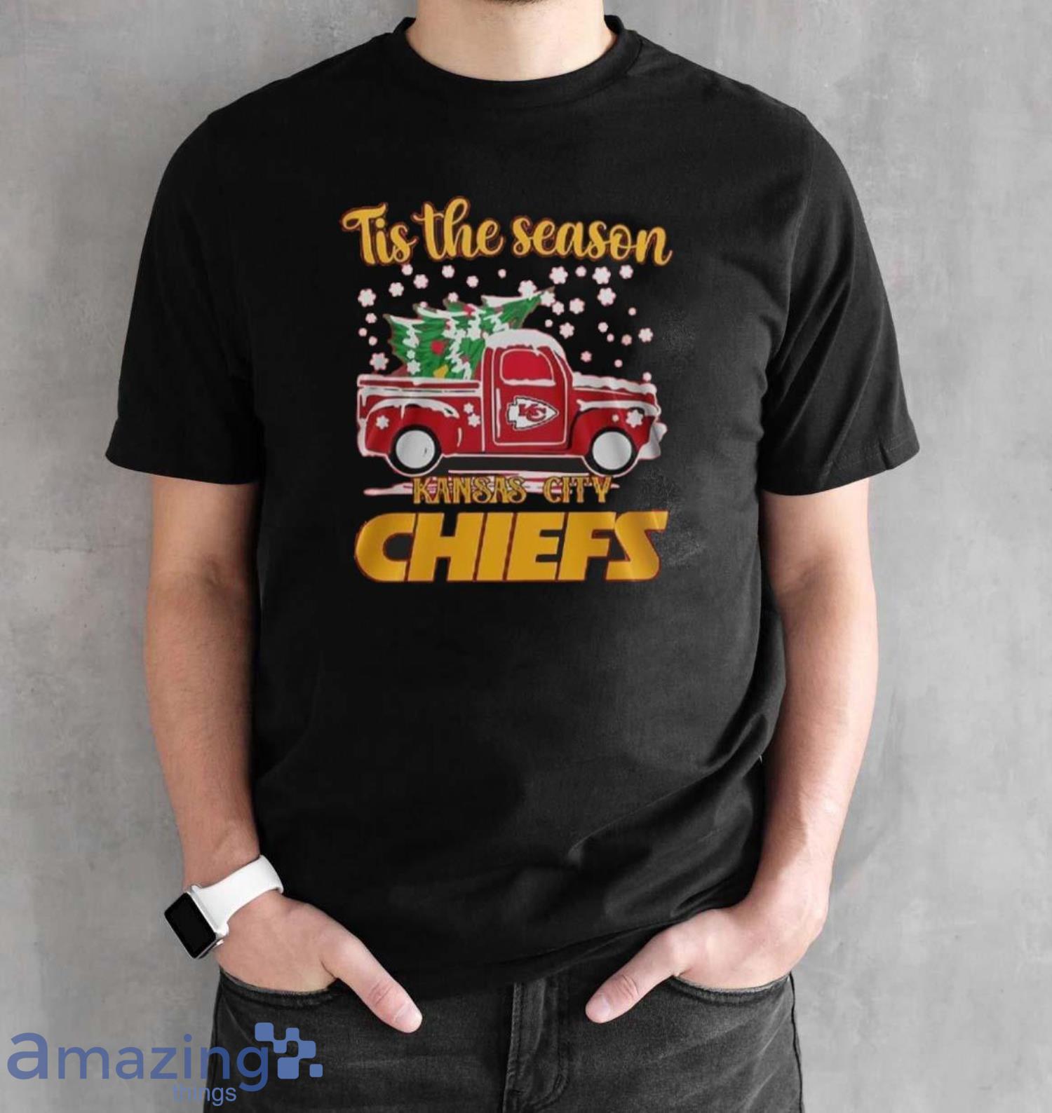 Tis The Season Kansas City Chiefs Christmas Shirt image Tis The Season Kansas City Chiefs Christmas Shirt - Black Unisex T-Shirt