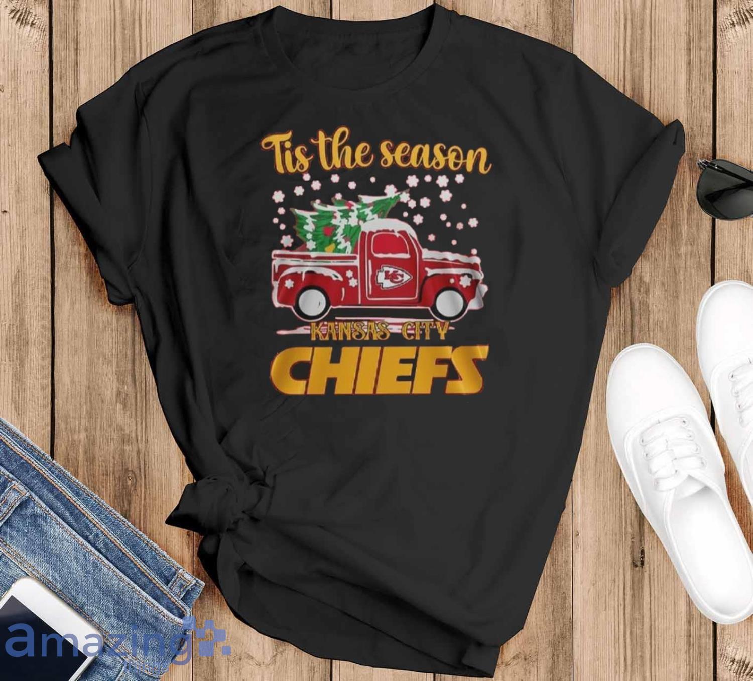 Tis The Season Kansas City Chiefs Christmas Shirt image Tis The Season Kansas City Chiefs Christmas Shirt - Black T-Shirt