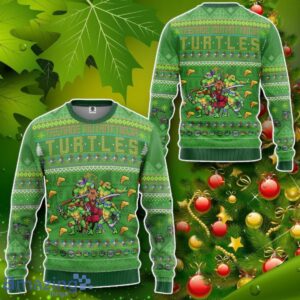 TMNT Turtles Ugly Christmas Style Custom Ugly Sweater Impressive Gift Product Photo 2