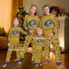 Together Diamond Logo Los Angeles Ram Christmas Family Pajamas Set For Men Women Kids
