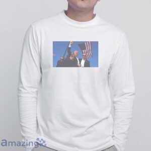 TRUMP SHOT SHIRT - Trump Shot Quality Tee, Trump Support Shirt - White Sweatshirt