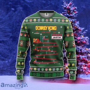 Ugly Donkey Kong Christmas Custom Name Ugly Sweater Style Gift Product Photo 1