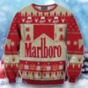 Unisex Marlboro Print Party Ugly Christmas Sweater Unique Gift