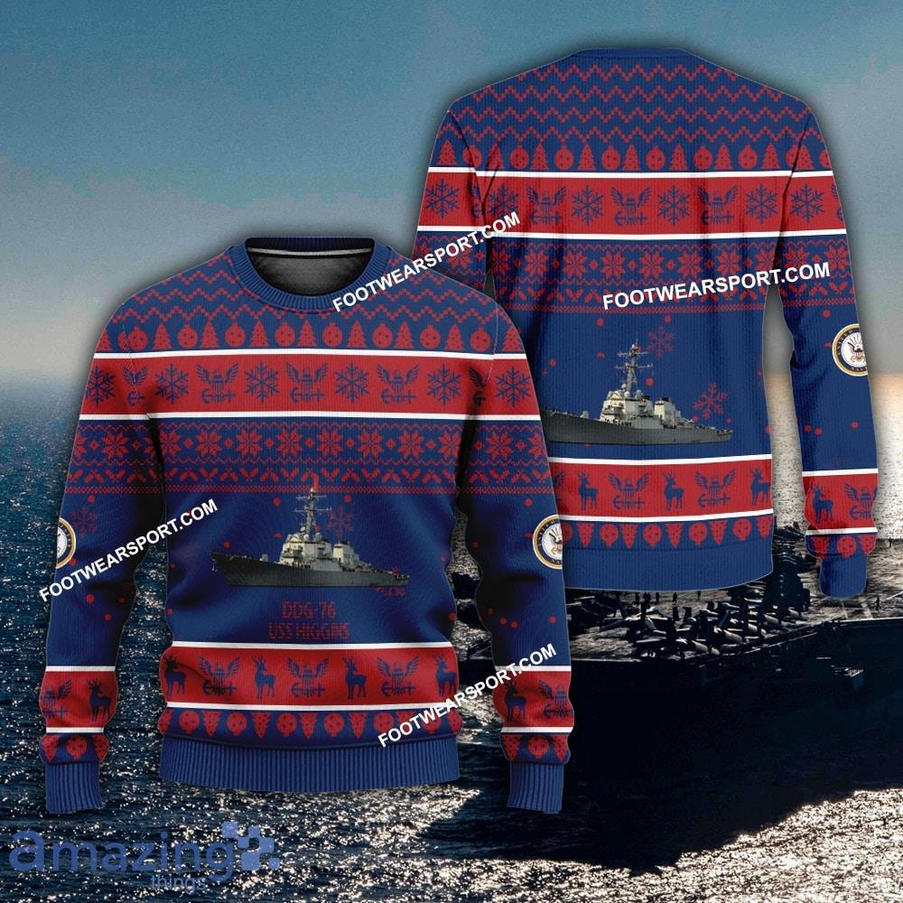 USS Higgins (DDG 76) Christmas US Navy Ugly 3D Sweater For Men Women image USS Higgins (DDG-76) Christmas US Navy Ugly 3D Sweater For Men Women - USS Higgins (DDG-76) Christmas US Navy Ugly 3D Sweater For Men Women