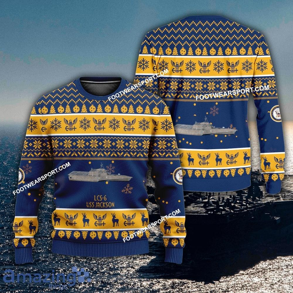 USS Jackson (LCS 6) Xmas US Navy Knitted 3D Sweater Gift Veteran image USS Jackson (LCS-6) Xmas US Navy Knitted 3D Sweater Gift Veteran - USS Jackson (LCS-6) Xmas US Navy Knitted 3D Sweater Gift Veteran