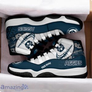 Utah State Aggies Air Jordan 11 Sneakers Custom Name Sport Team Shoes For Men And Women Product Photo 2