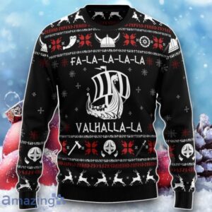 Valhalla Viking Ugly Christmas Sweater Unique Gift Product Photo 1