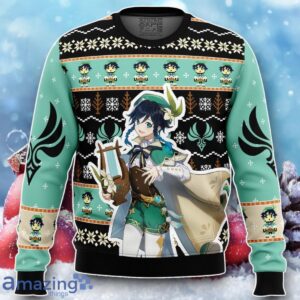Venti Genshin Impact Ugly Christmas Sweater Unique Gift Product Photo 1