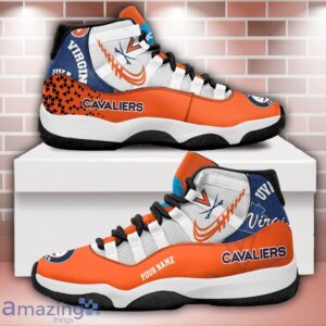 Virginia Cavaliers Air Jordan 11 Sneakers Custom Name Sport Team Shoes For Men And Women Product Photo 1