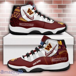 Washington Commanders Air Jordan 11 Sneakers Custom Name Sport Team Shoes For Men And Women Product Photo 1