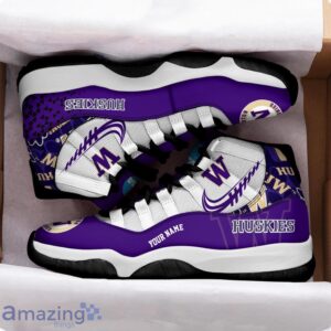 Washington Huskies Air Jordan 11 Sneakers Custom Name Sport Team Shoes For Men And Women Product Photo 2