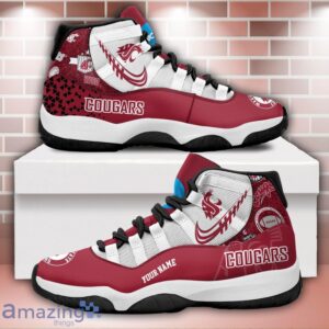 Washington State Cougars Air Jordan 11 Sneakers Custom Name Sport Team Shoes For Men And Women Product Photo 1