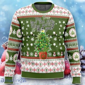 Weed Lit This Year Ugly Christmas Sweater Unique Gift Product Photo 1
