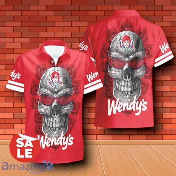 Wendy's Sukull Rose 3D Hawaiian Shirt & Shorts For Men Women Product Photo 2