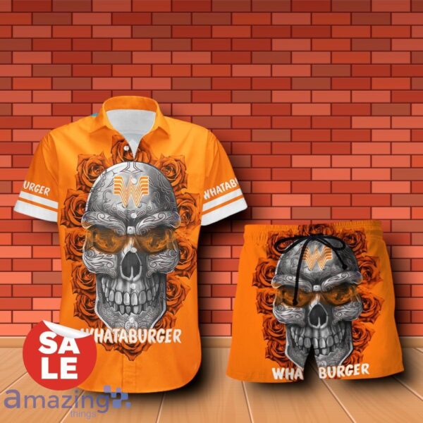 Whataburger Sukull Rose 3D Hawaiian Shirt & Shorts For Men Women Product Photo 1