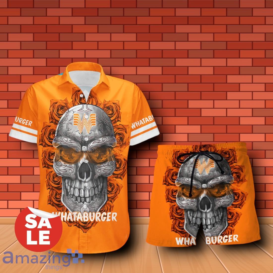 Whataburger Sukull Rose 3D Hawaiian Shirt & Shorts For Men Women image Whataburger Sukull Rose 3D Hawaiian Shirt & Shorts For Men Women Product Photo 1