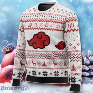 White Christmas Akatsuki Christmas Sweater Unique Gift Product Photo 2