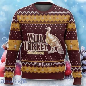 Wild Turkey Bourbon Whiskey Christmas Ugly Sweater Unique Gift Product Photo 1
