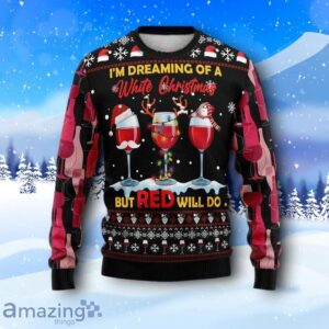 Wine Red Christmas Ugly Christmas Sweater Product Photo 1