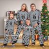 Winter Reindeer Logo Las Vegas Raider Christmas Family Pajamas Set For Adults