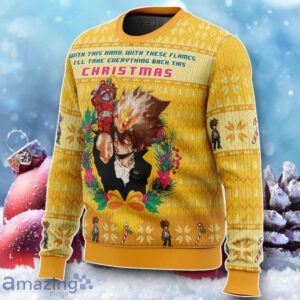 With This Hand, With These Flames Katekyo Hitman Reborn Ugly Christmas Sweater Unique Gift Product Photo 2