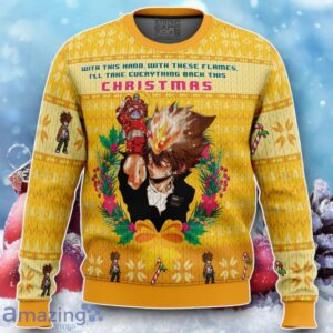 With This Hand, With These Flames Katekyo Hitman Reborn Ugly Christmas Sweater Unique Gift Product Photo 1