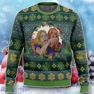 Woman Yelling At Cat Parody Ugly Christmas Sweater Unique Gift Product Photo 1