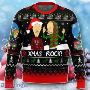 Xmas Rock Beavis And Butthead Ugly Christmas Sweater Unique Gift Product Photo 1