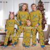 Yearly Reindeer Logo Los Angeles Charger Christmas Pajamas Set Family For Men Women Kids