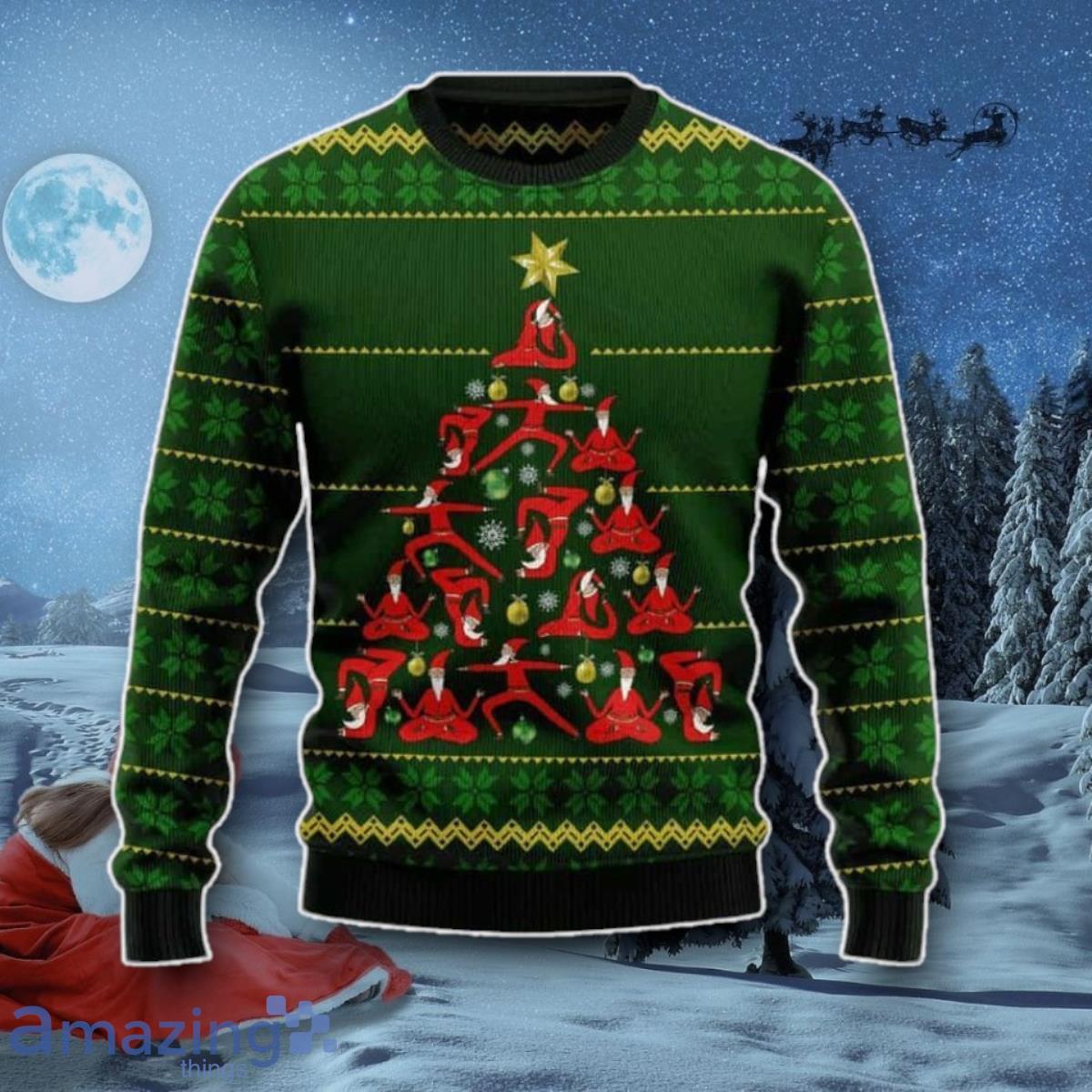 Yoga Christmas Ugly Christmas Sweater Best Gift image Yoga Christmas Ugly Christmas Sweater Best Gift Product Photo 1