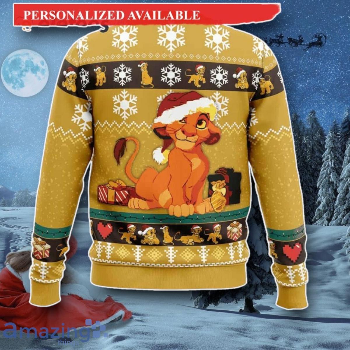 Young Simba The Lion King Ugly Christmas Sweater Best Gift image Young Simba The Lion King Ugly Christmas Sweater Best Gift Product Photo 1