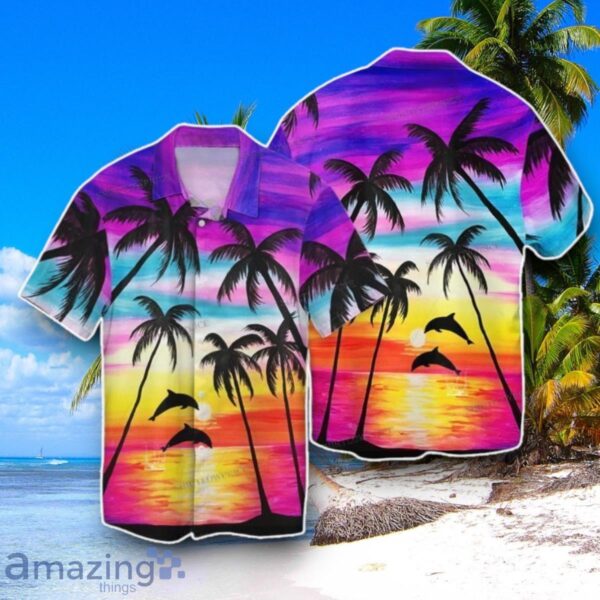 Dolphin Sunset Hawaiian Shirt Best Gift For Men And Women Product Photo 1