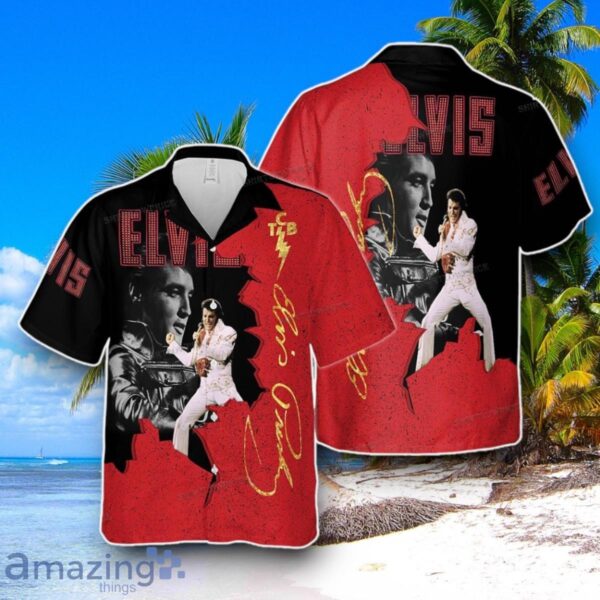 Elvis Presley Red Black Hawaiian Shirt Best Gift For Men And Women Product Photo 1