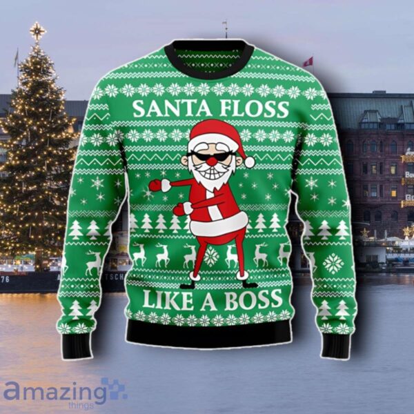 Funny Santa Claus Floss Ugly Christmas Sweater Best Gift Product Photo 1