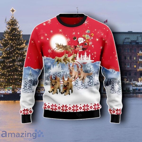 Golden Retriever Santa Claus Ugly Christmas Sweater Best Gift Product Photo 1