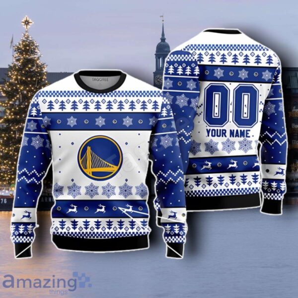 Golden State Warriors Basketball Custom Ugly Christmas Sweater Best Gift Product Photo 1