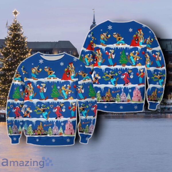 Goofy Dog Pattern Xmas Blue Disney Ugly Christmas Best Gift Product Photo 1