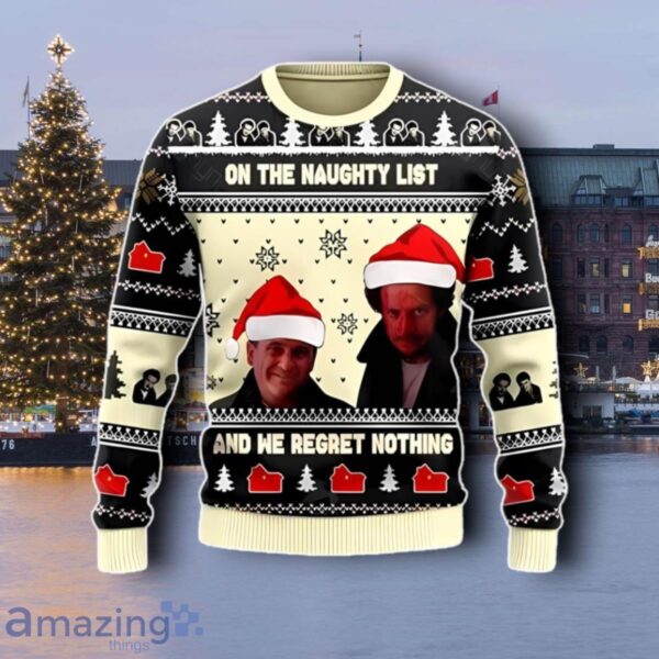 Home Alone Harry And Marv On The Naughty List Ugly Christmas Sweater Best Gift Product Photo 1