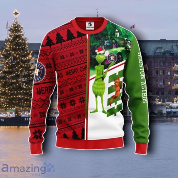 Houston Astros Grinch Scooby Doo Christmas Ugly Sweater Best Gift Product Photo 1