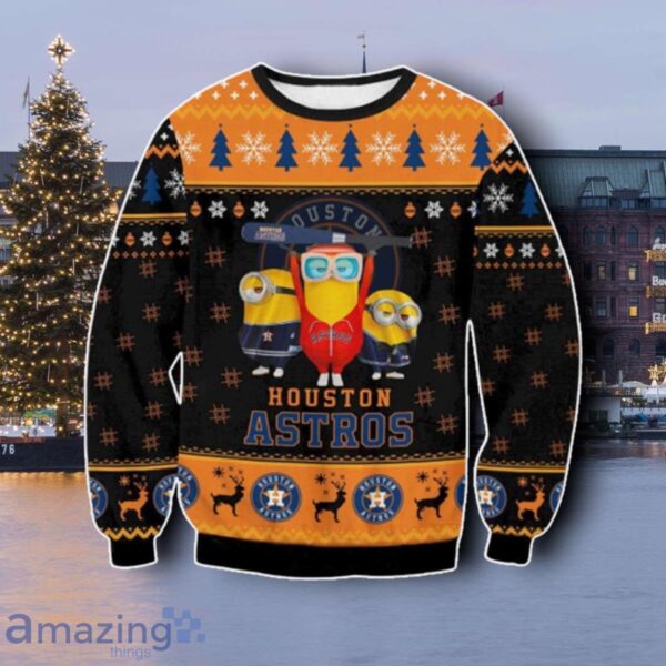 Houston Astros Minion Christmas Gift Ugly Christmas Sweater Best Gift Product Photo 1