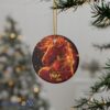Ceramic Christmas Ornament Fire Horse 2026 Design