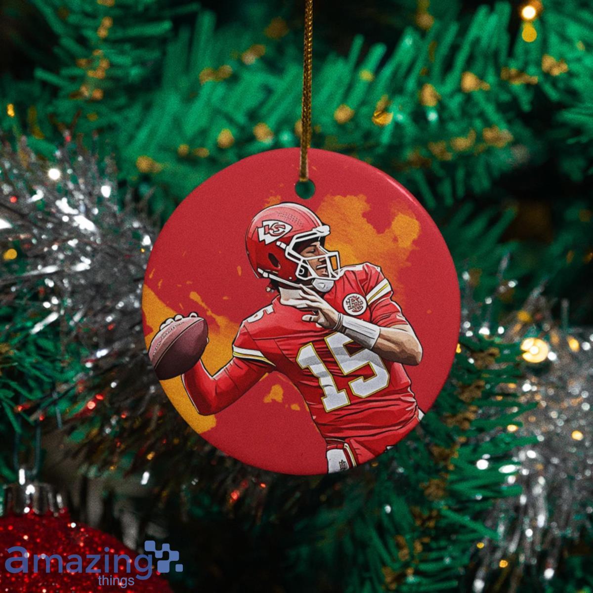 Mahomes Christmas Ornament Kansas Football Fan Gift image Mahomes Christmas Ornament Kansas Football Fan Gift Product Photo 1
