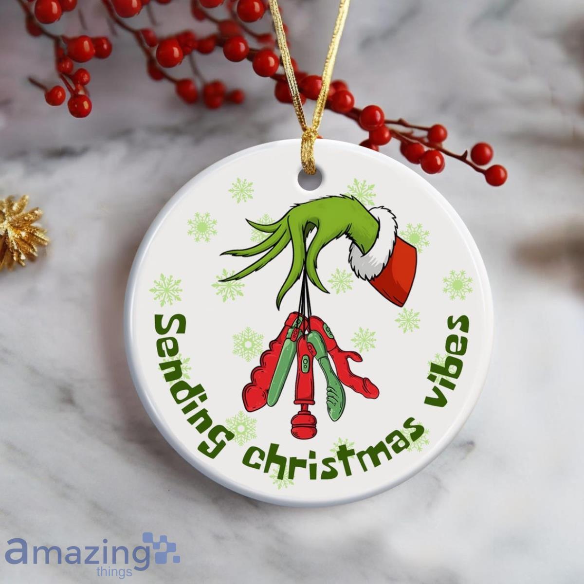 Sending Christmas Vibes Ornaments image Sending Christmas Vibes Ornaments Product Photo 1