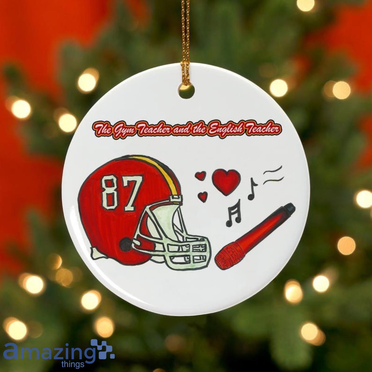 The Gym Teacher and The English Teacher, Ceramic Christmas Ornament image The Gym Teacher and The English Teacher, Ceramic Christmas Ornament Product Photo 1