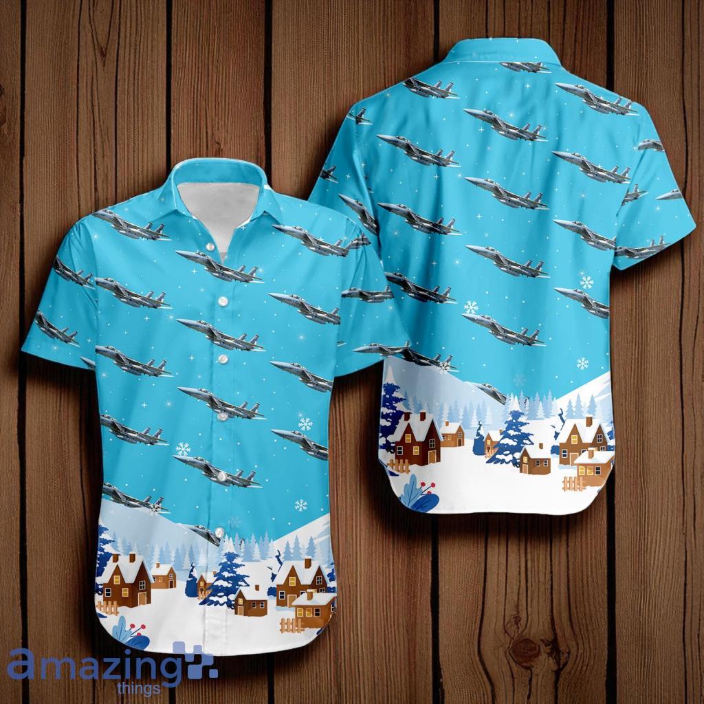 US Air Force Air superiority fighter aloha Tropical Best Christmas Hawaiian Shirt image US Air Force Air superiority fighter aloha Tropical Best Christmas Hawaiian Shirt Product Photo 1