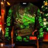 Bad Things Happen Custom Name Skull Ugly Christmas Sweater Holiday Gift For Family and Friends