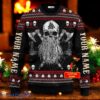 Beard Skull Sons Of Odin Valhalla Custom Name Viking Ugly Christmas Sweater Holiday Gift For Family and Friends