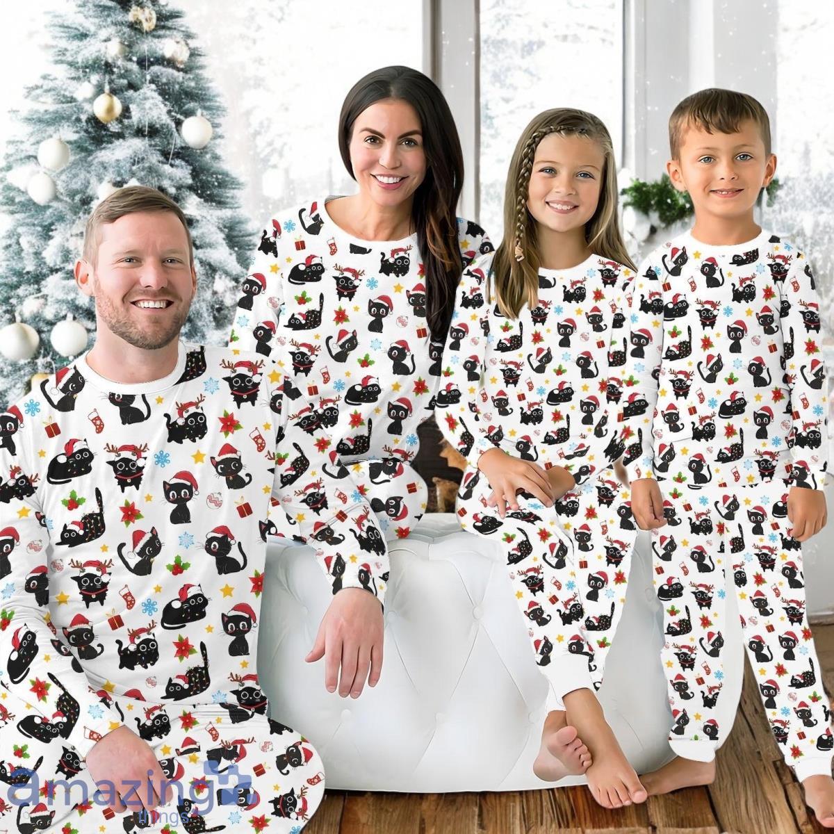 Black Cat Family Pajamas For Family Christmas Gift Set Cat Christmas Matching Pajamas For Family Christmas Gift image Black Cat Family Pajamas For Family Christmas Gift Set Cat Christmas Matching Pajamas For Family Christmas Gift Product Photo 1