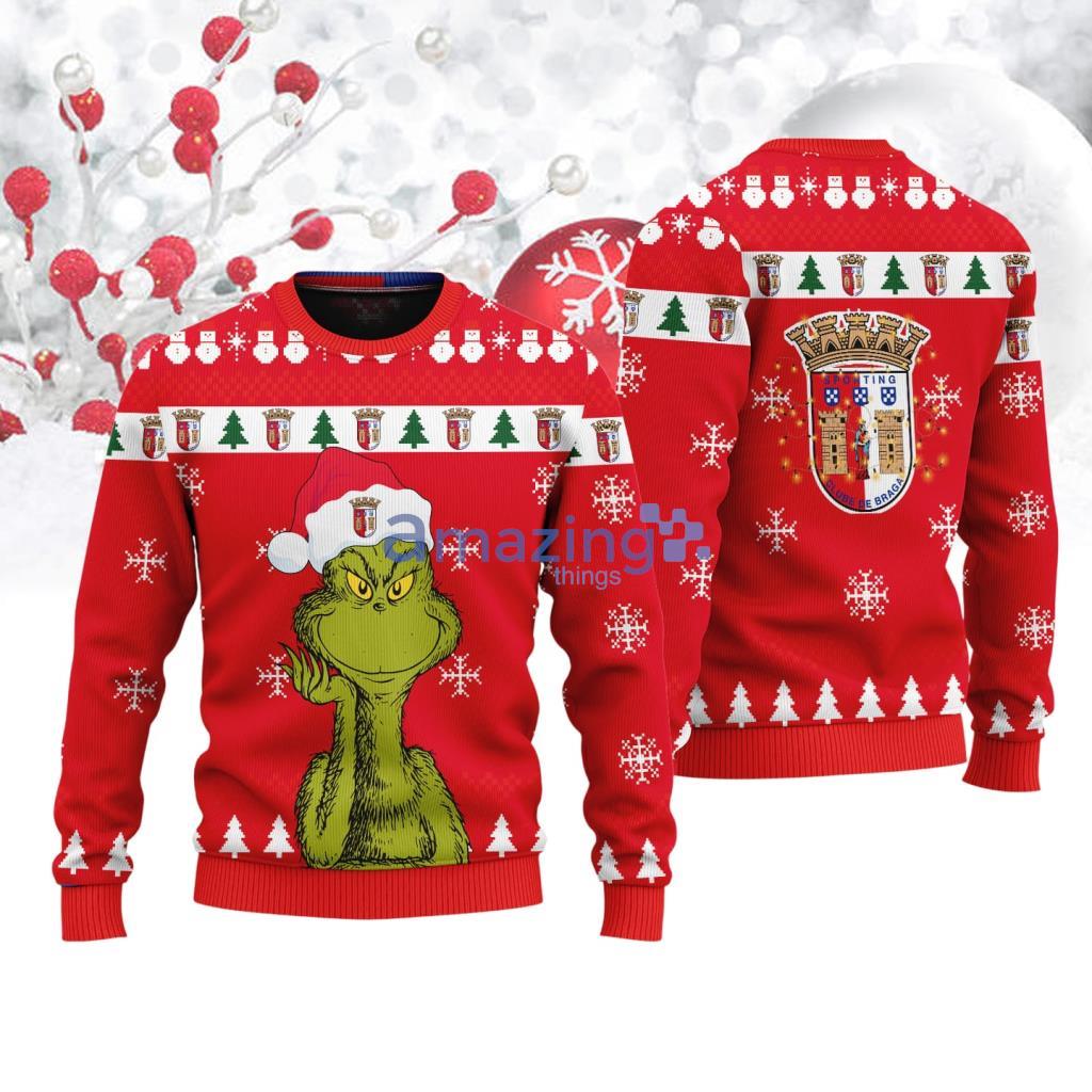 Braga The Grinch Funny Merry Christmas Ugly Sweater 3D Christmas Holiday Gift image Braga The Grinch Funny Merry Christmas Ugly Sweater 3D Christmas Holiday Gift Product Photo 1
