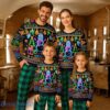 Bright Neon Lighting Ugly Christmas Gift ForFamily Pajamas Set For Adults  Bright Neon Lighting Xmas
